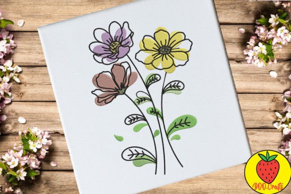 Colorful Flower Doodle: A Designer's Review for Small Business Merch