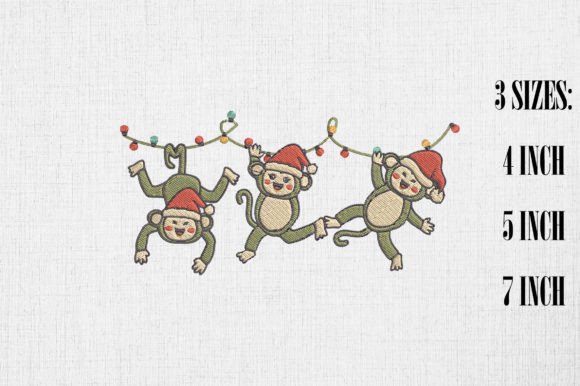 Cute Monkeys Happy Christmas Design Review