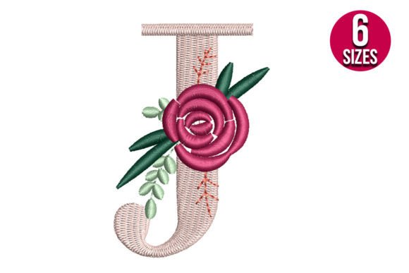 Floral Alphabet J Letter Review for Boutique Apparel