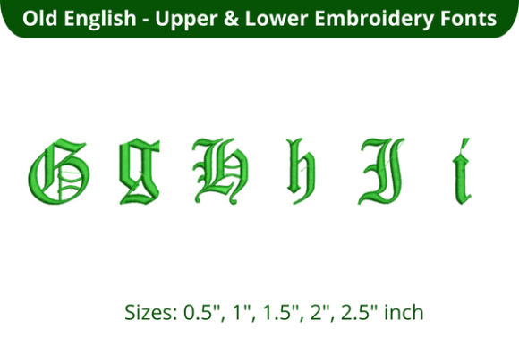 Old English Font GHI Review for Craft Fairs