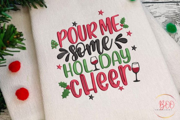 Pour Me Some Holiday Cheer Embroidery Review
